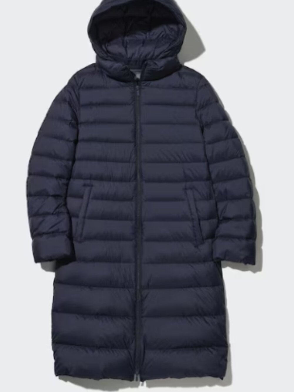 UNIQLO Ultra Light Down Coat Quilted Long Jacket Navy Blue M